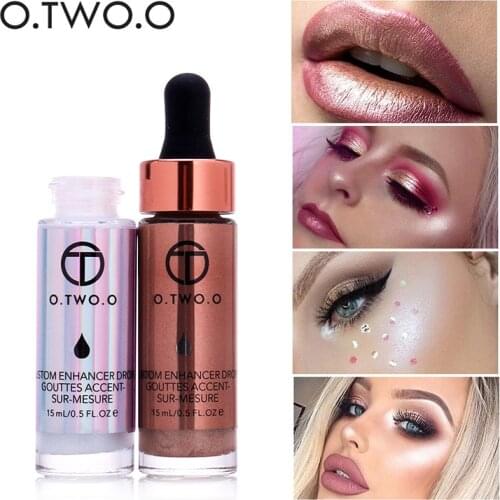 O.TWO.O Liquid Highlighter Illuminator Face Contour Glow Make up Concealer Shimmer Highlight Metallic Bronzer Glitter Cosmetics