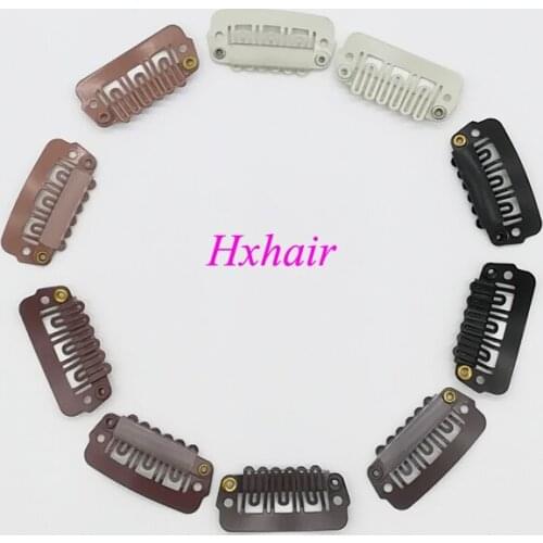 Wholesale - 100pcs 24mm Wigs Snap Clips / Toupee Snap Clips for Hair Extension / Weft Hair Extensions