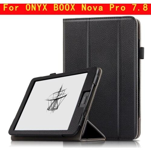 Original for ONYX BOOX Nova Pro Holster Embedded Original PU Leather case Ebook Sell Black Cover For Onyx BOOX Nova Pro 7.8inch