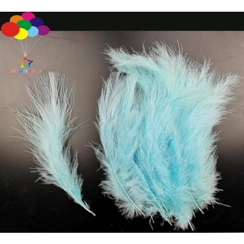 Light blue Macarons Color Turkey Feathers 100 Pcs Diy Fluff Imported for Wave Ball Gift Box Dream Catcher Material