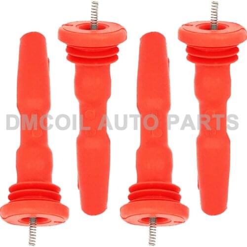 4 PCS IGNITION COIL RUBBER BOOTS WITH SPRING CONNECT SPARK PLUG FOR AUDI A3 SKODA OCTAVIA GOLF VII POLO (11-) 04E905199A