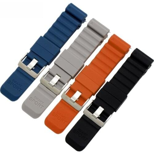 Rubber watchband 24mm for SUUNTO TRAVERSE CORE sport watch strap high quality silicone men watch bracelet
