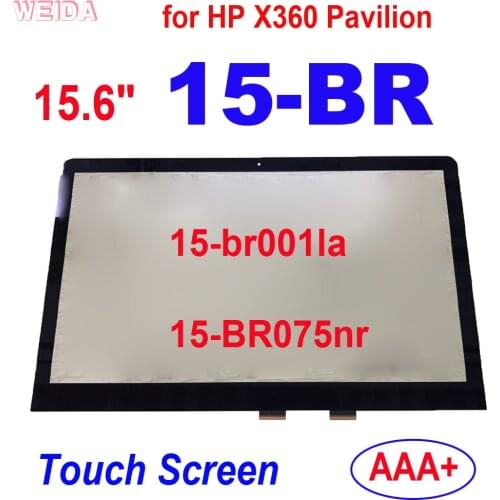 AAA+ 15.6" Touch Screen for HP X360 Pavilion 15-BR 15T-BR000 15 BR Series Touch Screen Digitizer Replacement for HP 15-BR Touch
