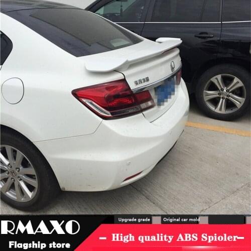 For HONDA Civic Spoiler 2012-2014 High Quality ABS Material Car Rear Wing Primer Color Rear Spoiler