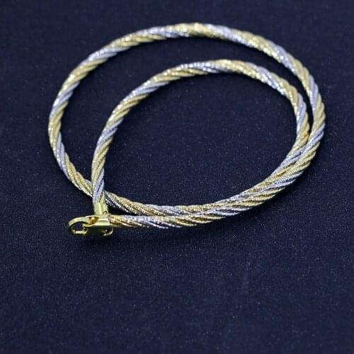 Retro Silver S925 Sterling Silver Jewelry Twist Fine Fashion Ladies Thai Silver Collar Necklace