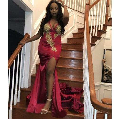 South African Black Girls Prom Evening Dresses 2020 Mermaid Formal Holidays Graduation Party Gowns Plus Size vestidos de noiva