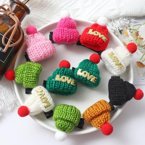 New Girls Cute Hair Clip Little christmas hat Hair bands Kids Cartoon Headband Hair accessories Girl Sweet Hairpin Headwear Gift