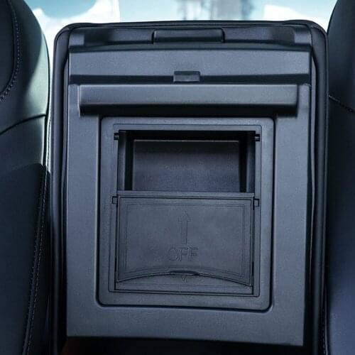 Privacy Protective Styling Shockproof Center Control Storage Box Stowing Organizer Invisible Armrest Car For Tesla Model 3 Y