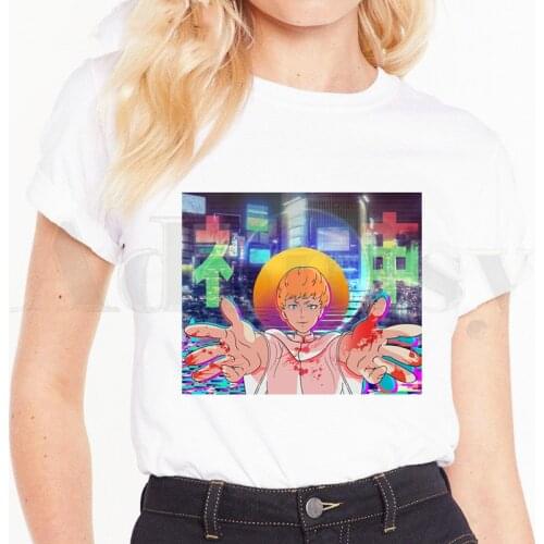 Devilman Crybaby Anime Harajuku Manga Debiruman Short Sleeve Female Tops Tees Harajuku VintageT Shirts Womens T-shirt