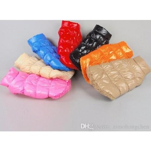 Winter Dogs Pet Cat Padded Vest Coat Puppy Warm Down Fleece + Polyester Jackets Clothes XS-XXXL