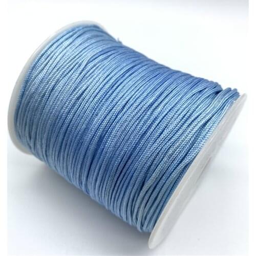 0.5mm 0.8mm 1.0mm 1.5mm SkyBlue Nylon Cord Rope Chinese Knot Macrame Cord Rope For Jewelry Making For Shamballa Bracelet