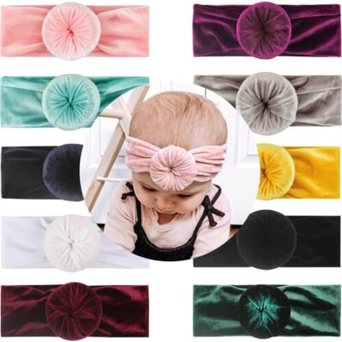 1 Pcs Baby Donuts Hair Band Childrens Gold Velvet Headband Baby Hair Accessories Childrens Headbands Cute Fashion Hair Band