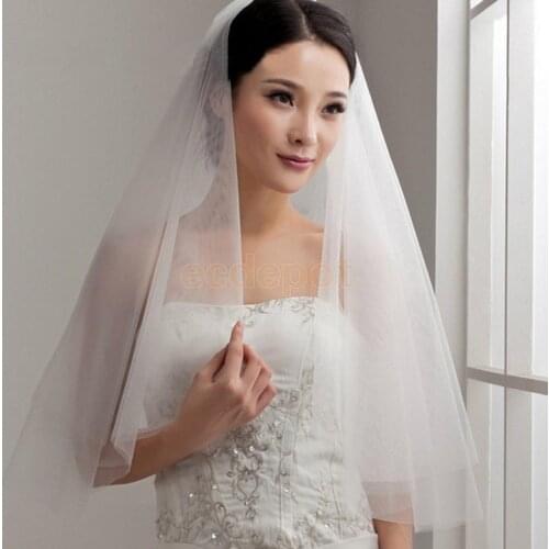 2 Layer Elbow Length Wedding Veil Party Bridal Veil With Comb