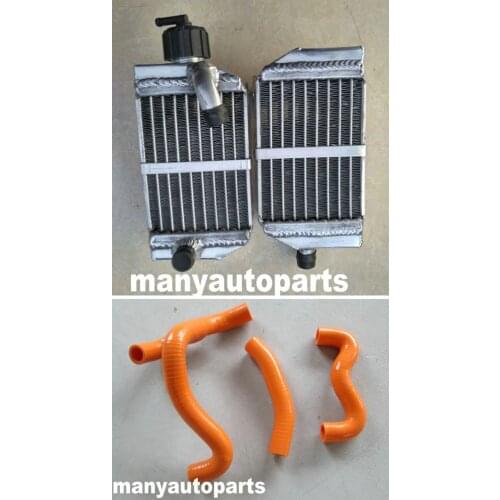 Aluminum radiator + hose for KTM 50 SX SXS MINI 50cc 49cc 2012-2017 13 14 15 16