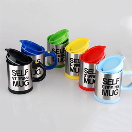 Automatic Electric Lazy Self Stirring Mug Stainless Steel Coffee Milk Mixing Cup