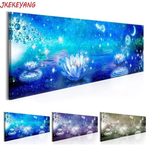 Large size 5d DIY Diamond Painting Water lily Full Square/round Drill Cross Stitch Diamond Embroidery Y3786