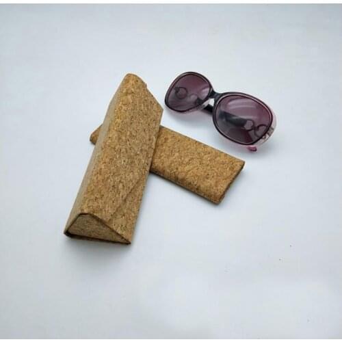 Wood Grain Glasses Personality Sunglasses Spectacle Case Folding Box Sunglasses Cover Cork Glasses Cases Eyewear Accessories