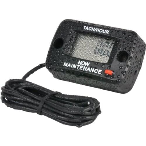 Digital Hour Meter Self Powered Inductive Tachometer 5 Groups Maintenance Reminder Conversion Machine Oil for Generator Lawn Mow