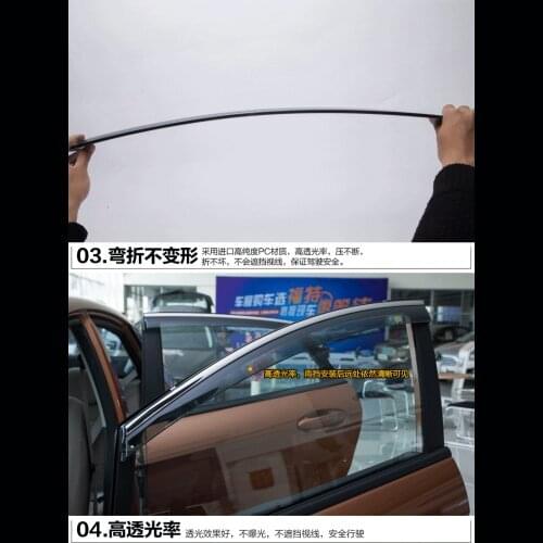 For Nissan Qashqai J10 2007~2014 ABS Window Visor Vent Shade Rain Sun Guard Deflector Awnings Shelters Covers Car Styling