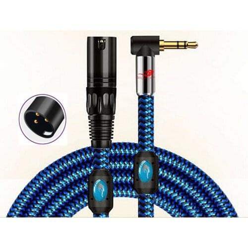 Stereo 1/8inch TRS 3.5mm to XLR Male Microphone Audio Cable For iPhone Amplifier Mixer Console Devices 1m 2m 3m 5m