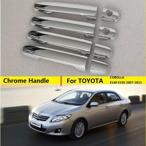 Chrome Handle Cover Trim 2008 2009 2010 2011 2012 Accessories Stickers For Toyota Corolla E140 E150 2007 - 2013 Car Styling