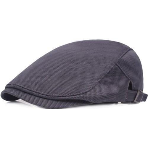 QBHAT Unisex Men Women Net Newsboy Cap Spring Summer Breathable Sunshade Hat Sunhat Casual Flat Driving Golf Cabbie Caps