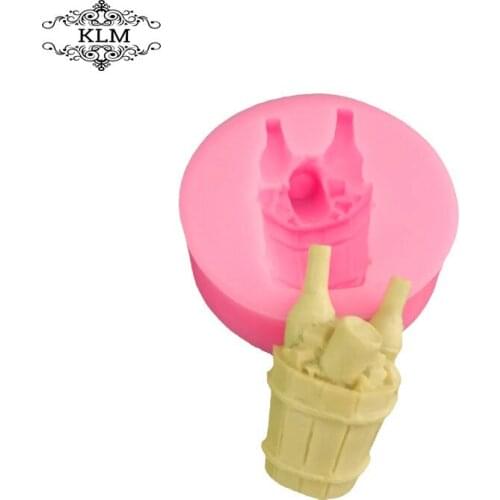 KLM new beer barrel silicone mold cake baking cookies chocolate kitchen tools