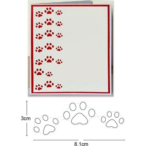 Customized dies 3pcs Cat Dog paw print Metal Cutting Dies DIY Scrapbooking Stamps Craft Embossing Die Cut Stencils dies New 2020