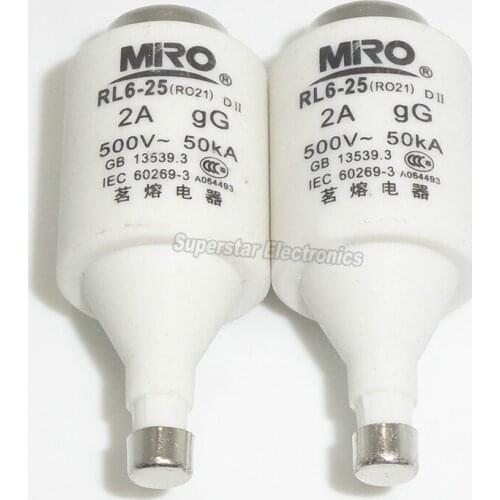 Fuse RO21 2A 4A 6A 8A 10A 16A 20A 5SB E27 RL6-25 500V