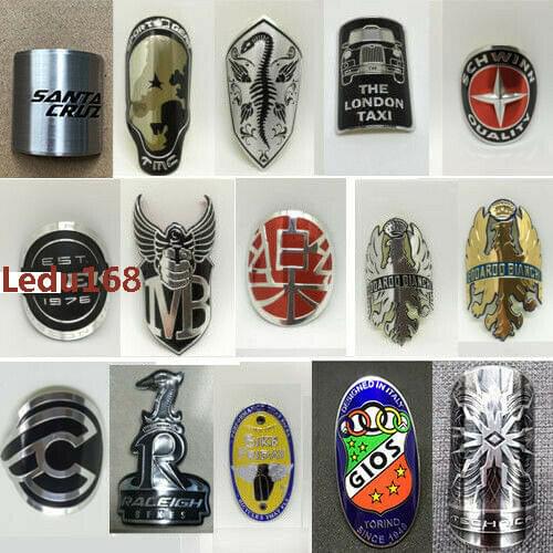 NEW BMX Bicycle MTB Bike Alloy Head Badge Decals Stickers Frame Fixed Gear Tube