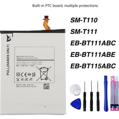 Original EB-BT111ABE Battery For Samsung SM-T110 SM-T111 T116 Authentic Tablet EB-BT115ABC Battery 3600mAh