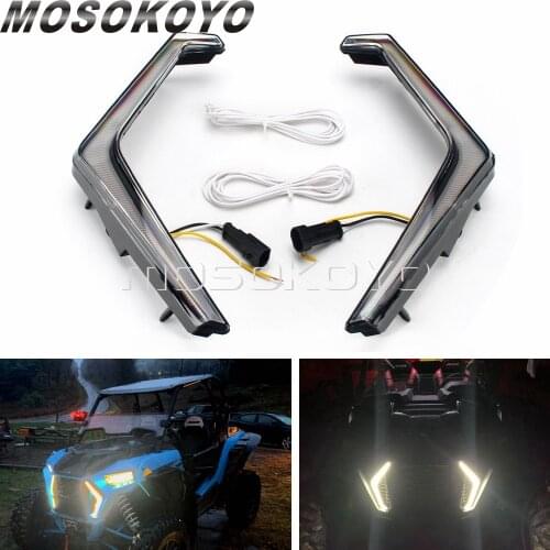LED Front Signature Turn Signal Fang Light for Poalris RZR XP Turbo/RZR XP 4 Turbo/RZR XP 1000/RZR XP 4 1000 2018 2019 2020 2021