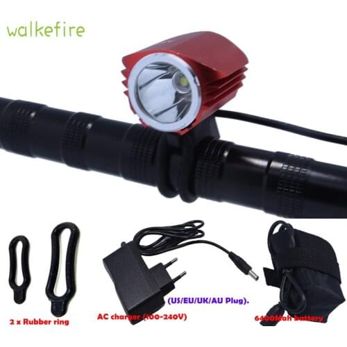 Walkefire A12 Rechargeable 2000 Lumen XM-L LED Light T6 Bike Bicycle LED Flashlight Front MTB Bicycle Cycling HeadLamp Headlight
