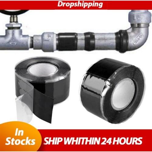 Super Strong Fiber Waterproof Tape Stop Leaks Seal Repair Tape Performance Self Fix Tape Adhesive Sealing Tape 1.5m x 2.5cm New