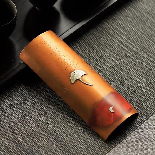 Chinese Traditional Style Leaf Carved Copper Tea Saucer Durable Lotus Design Metal ChaZe For Home Hotel Teahouse Tea Accessories