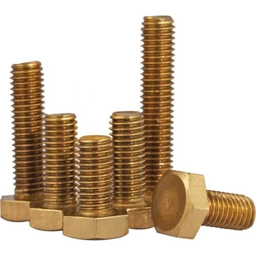 Hex Brass Screws Hexagon Socket Bolts M4 M5 M6 M8 M10 M12 Length 6-60mm DIN933