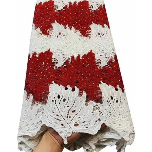 2020 Mesh French Milk Silk Embroidery African Cord Laces Guipure Lace Fabric For Nigerian Wedding Dresses 5 Yards ELL3951 WINE