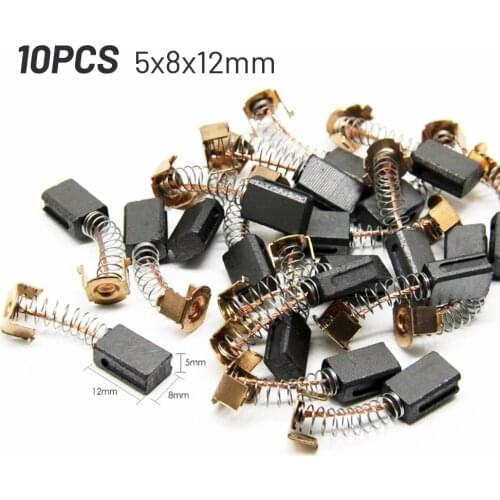 10Pcs 5x8x12mm Carbon Brush For Black& Decker G720 G720-B3 G720K-B3 GR750K BF600-B3 Type1 Angle Grinder Electric Hammer Drill