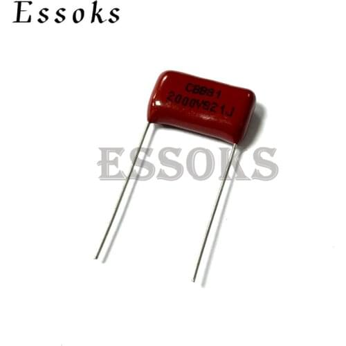 10PCS 2000V821J 820PF Pitch 15mm 0.82NF 2000V 2KV 821 821J CBB Polypropylene film capacitor