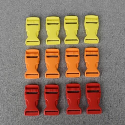 100 Pcs/Lot 20mm Colourful Plastic Release Buckle Strap For Bag Dog Collar Necklace Bracelet Paracord Sewing Accessory