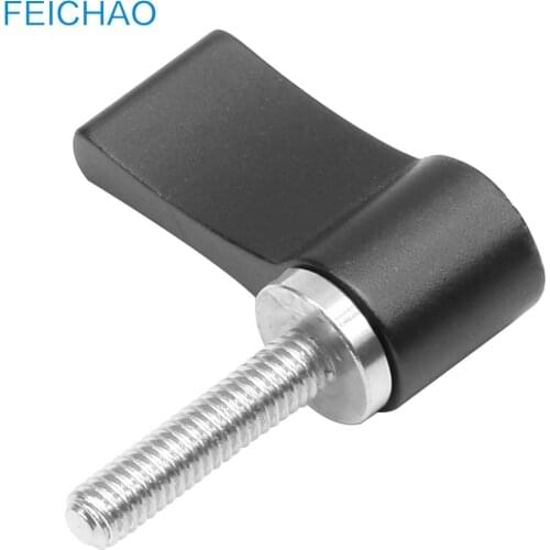 1x M4 or M6 Hand Tighten Screw Adjustable Stainless Steel 17mm 20mm Handle Wrench Lock Adapter for Camera Gimbal Cage Rig Plate