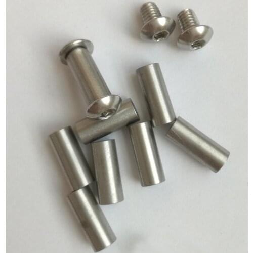 20pcs/lot, 4sizes (16.5mm to 24.5mm) Knife Handle hexagon Stainless steel Chicago Screws