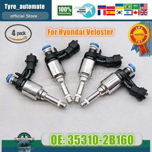 4PCS 35310-2B160 Fuel Injectors for Hyundai Veloster 1.6L 2016-2017 35310-2B160
