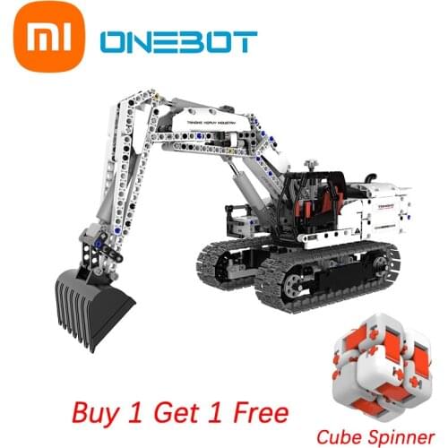 900+ parts Xiaomi MITU Engineering Excavator Building Blocks Crawler High-fidelity Construction Vehicle Educational Kids Toy