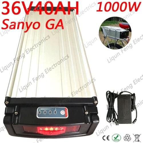 36V 1000W Battery 36V 40AH Lithium Battery 36V 30AH 35AH 40AH Electric Bike Battery Use Sanyo Cell With 30A BMS+42V 5A Charger