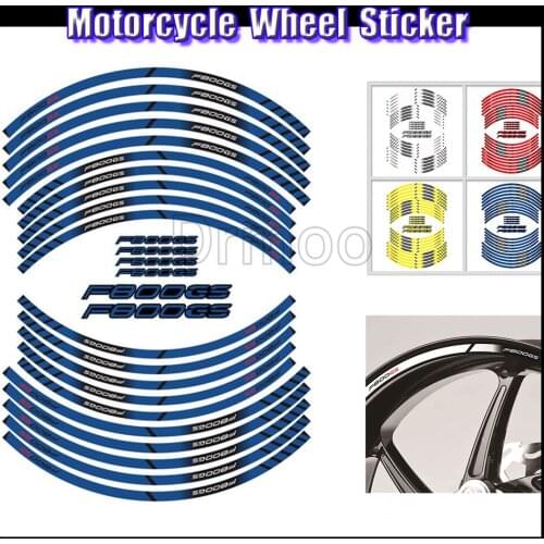 Motorcycle Accessories Sticker Edge Outer Auto Tire Rim Strips Stickers Wheel Decals Set For BMW F800GS