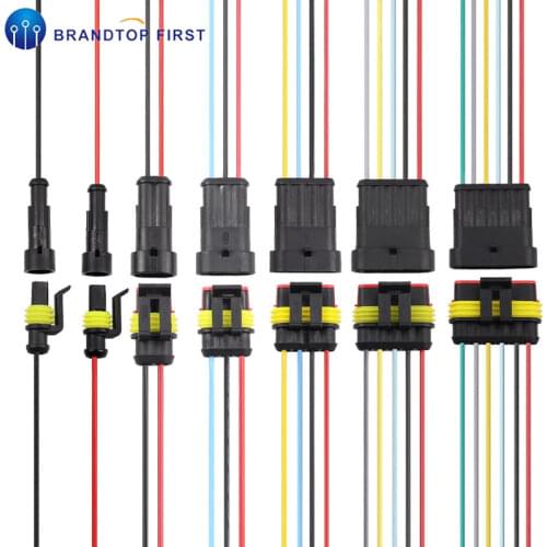 Auto wire connector 1 2 3 4 5 6 Way 1P 2P 3P 4P 5P auto connector Male & Female Waterproof Electrical Connector Plug with cable