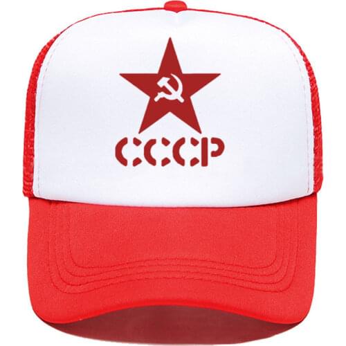 Summer CCCP Russian Baseball Cap Women Men USSR Soviet Union Moscow Russia Unisex Parent-child Hats Mesh Visor Outdoor Sun Hat