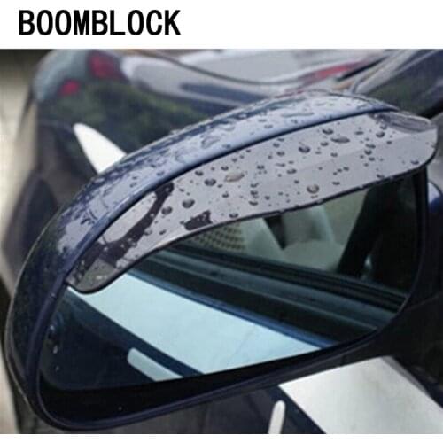 BOOMBLOCK 2x Universal Rearview Mirror Rain Eyebrow For BMW E46 E39 E60 E36 E90 F30 F10 X5 E53 Ford Focus 2 3 MK2 Fiesta mustang