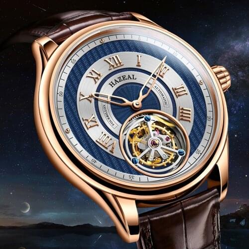 Switzerland Brand Tourbillon Mens Mechanical Watch Seagull Movement Luxury Fashion Man Business With Genuine Leather 2020